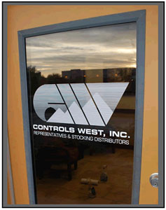 Window and door sign Controls West - Gilbert, AZ